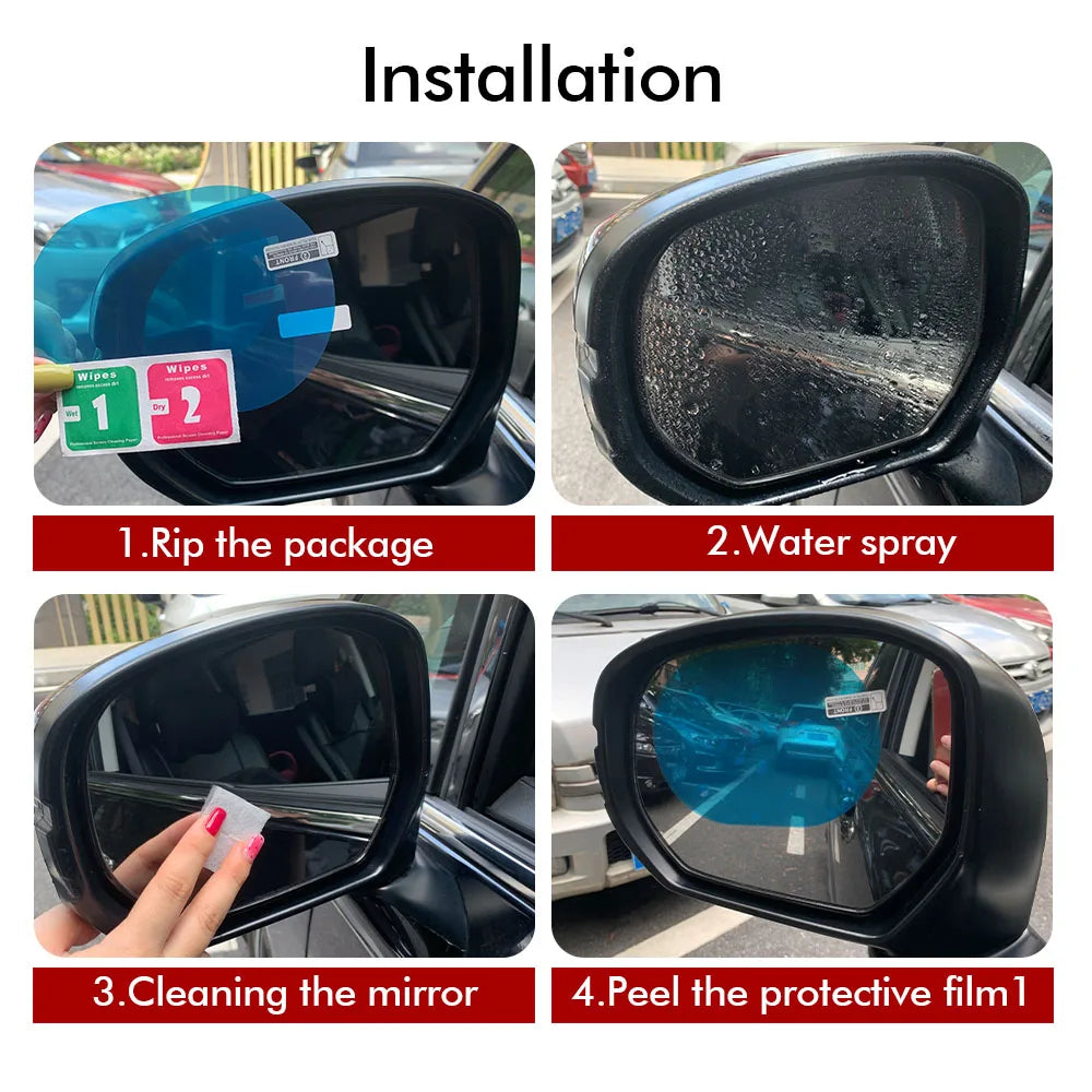 Auto Seitenspiegel Schutzfolie Regenschutz Anti-Beschlag 2er-Set Universal