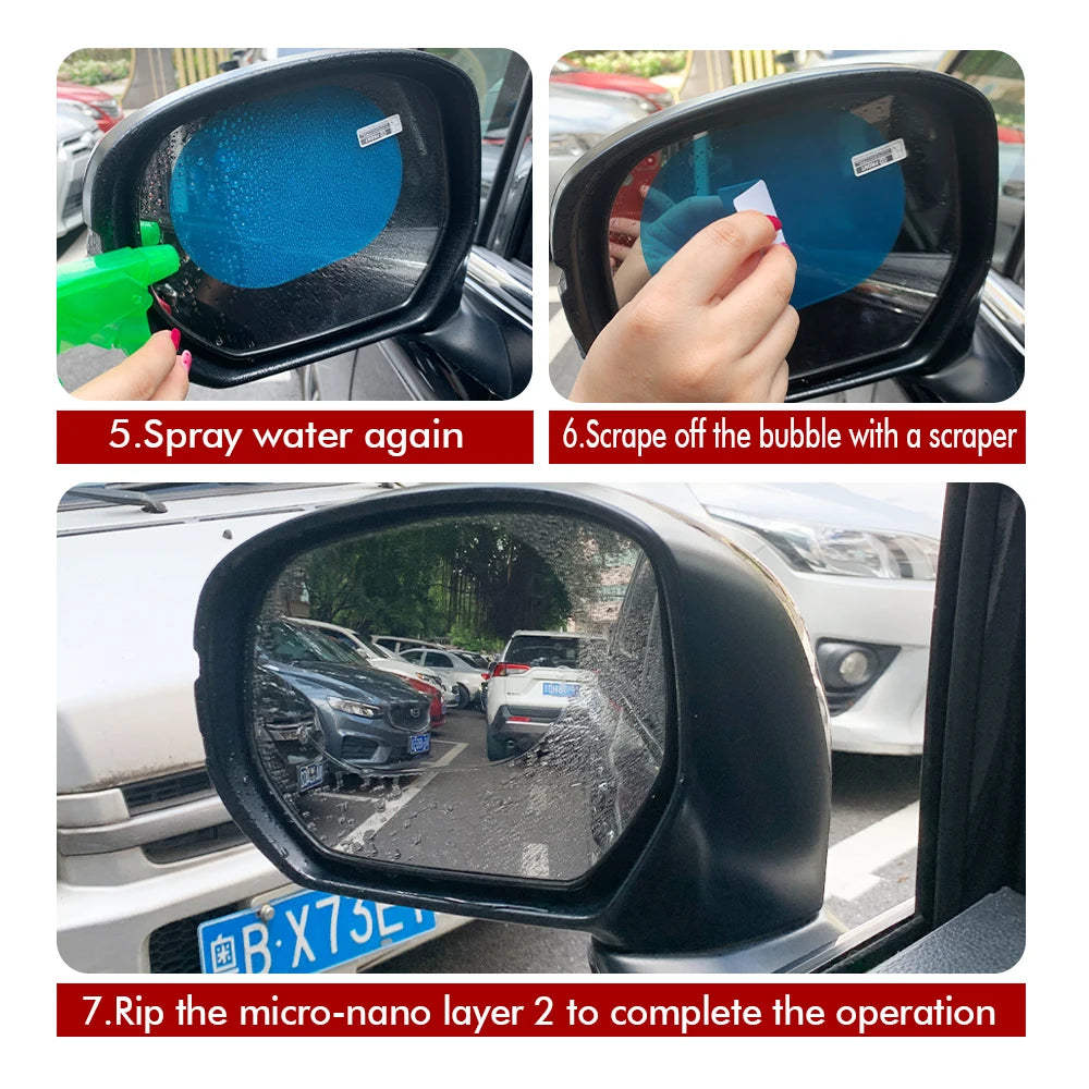 Auto Seitenspiegel Schutzfolie Regenschutz Anti-Beschlag 2er-Set Universal